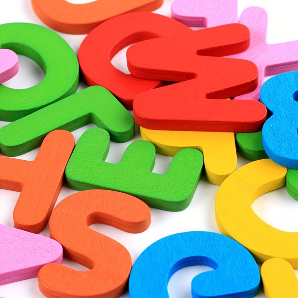 Hölzerne Alphabet-Karteikarten für Kinder, Lernspielzeug, perfektes Vorschulgeschenk und Lernspiel für Kinder.