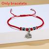 Owl Flower Turtle Elephant Pendant Weaving Bracelet With Alloy For Gift And Travel