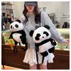 Super cute giant panda plush cartoon doll cute backpack sweet soft cute girl doll backpack