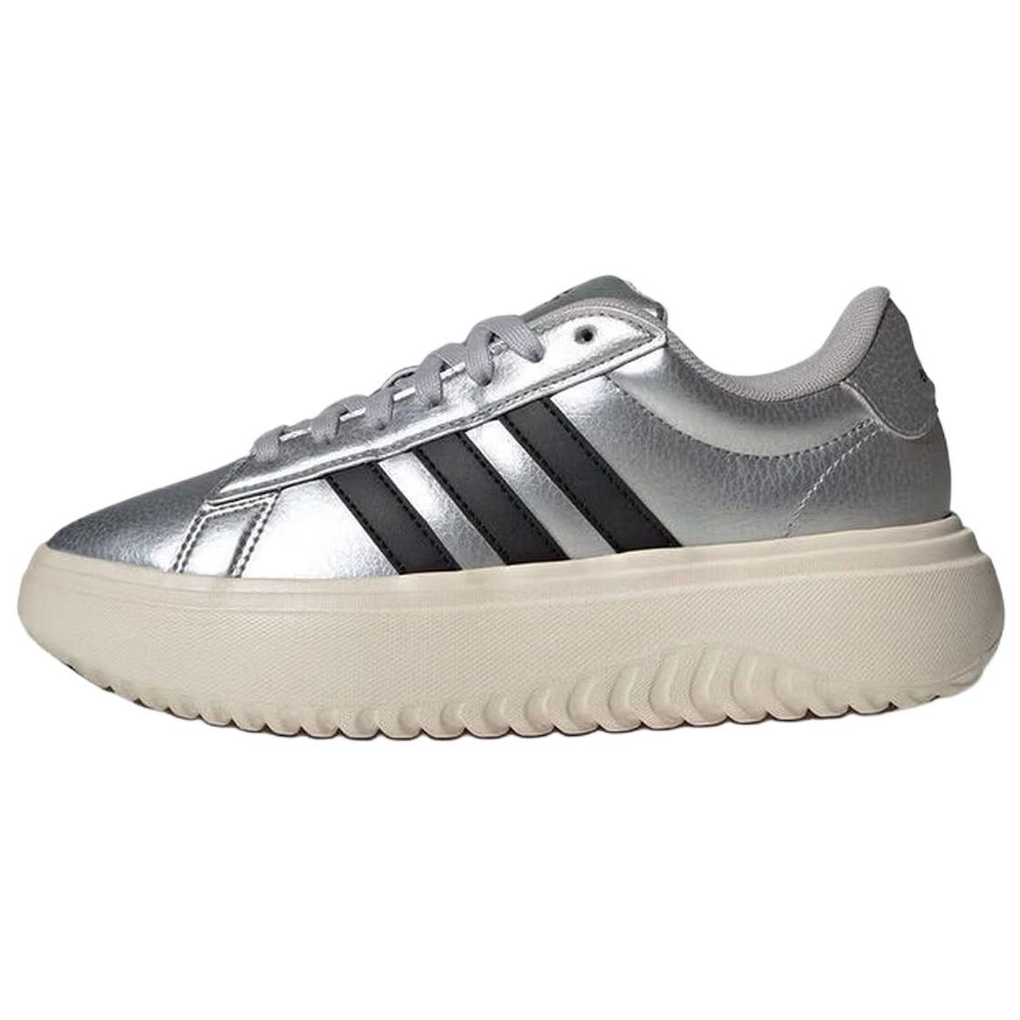 

Adidas Grand Court Platform Comfortable Versatile Low-Top Lifestyle Sneakers Women sneakers Silver IH9110 36