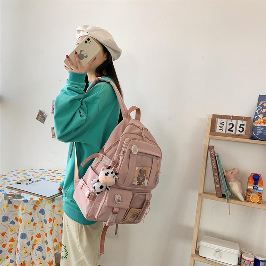 Comfortable Women Backpack For School And Travel - Large Capacity Nylon Junior High School Student School Backpack