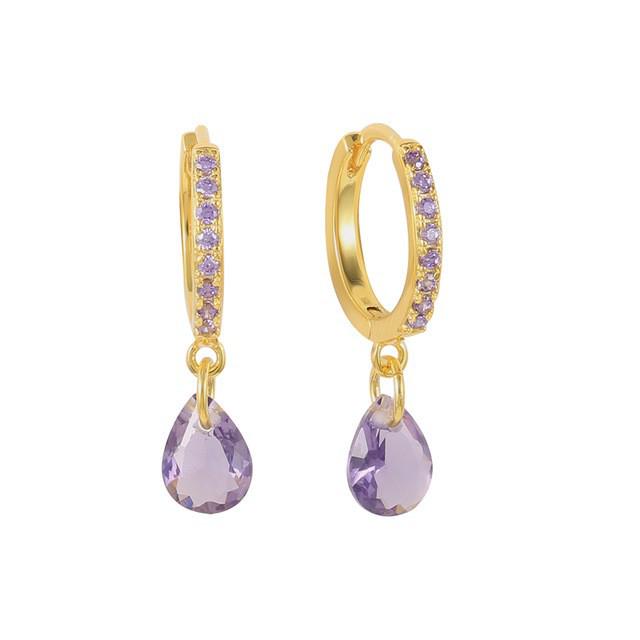 2022 European & American Luxury Zircon Water Drop Earrings: Simple, Chic Ear Cuffs with Niche Design