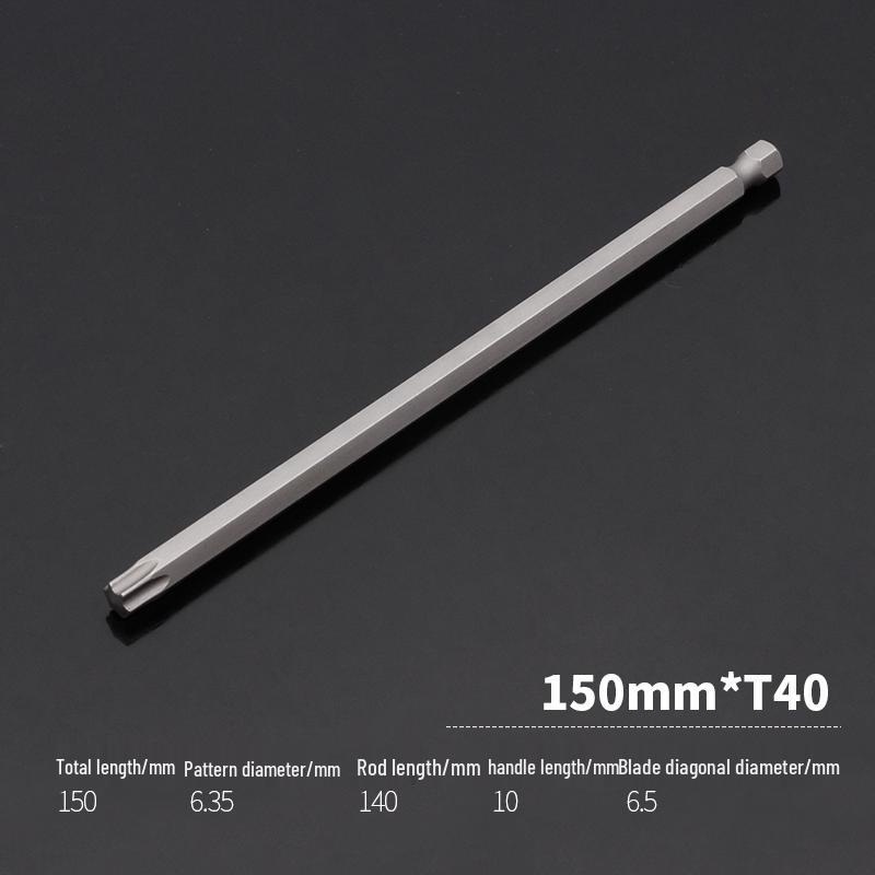 Extended Star Magnetic Screwdriver Bit Set T8/T25/T30/T40 for Electric Screwdrivers and Drills