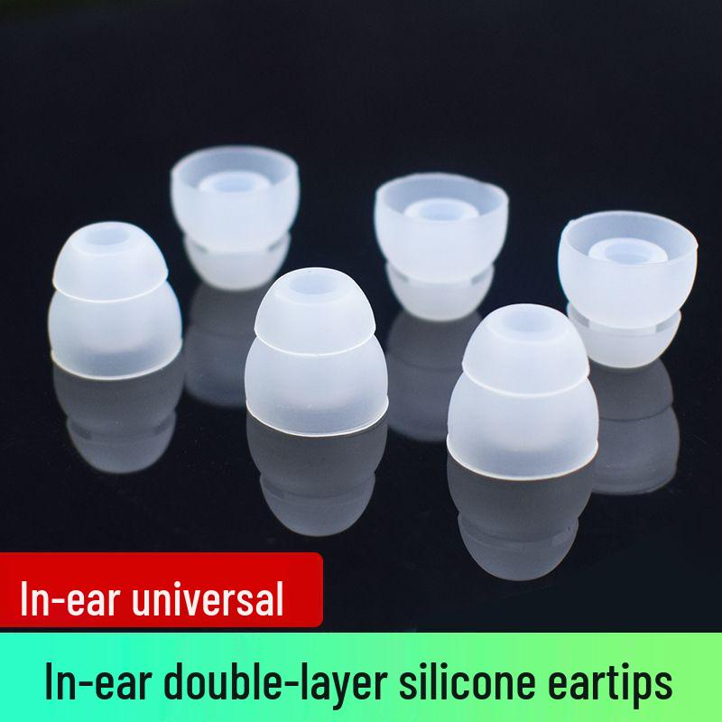 Universelle Doppelschicht-Silikon-Ohrhörerabdeckungen - In-Ear Bluetooth-Ohrhörer-Zubehör