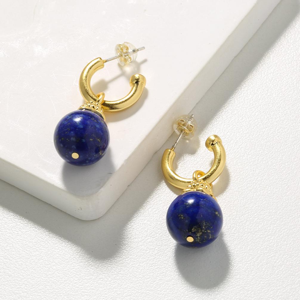 

Серьги из натурального аметиста, агата и жадеита, женские серьги в стиле ретро, универсальные, высокого класса, белого цвета в национальном стиле