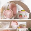 Cute Ceramic Strawberry Salad Bowl Set