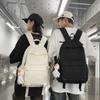 Large Capacity Student Schoolbag Solid Color Women Backpack Men Travel Backpack