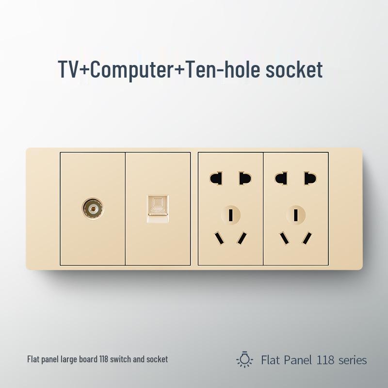 International Electric 118 Type Concealed Multi-Hole Panel: 16A, 6-Hole, 9-Hole, 12-Hole Switch and Socket.