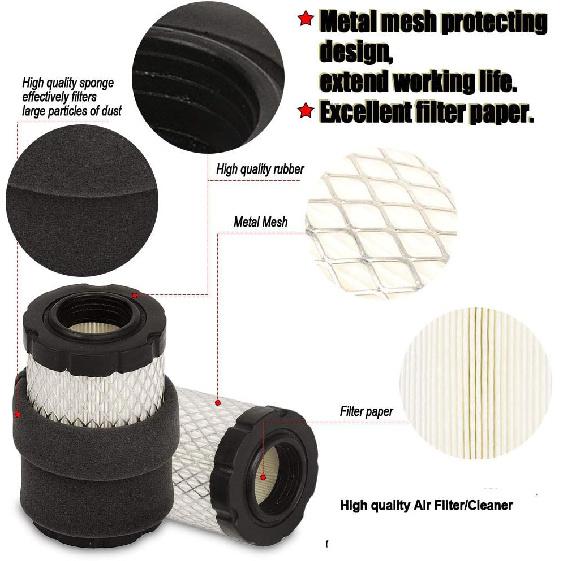 HIFROM Air Filter Pre Filter Fuel Filter kit Compatible with John Deere L105 L107 LA135 LA145 D160 D170 E100 E120 E130 Z335E Z335M Z345R Z355R