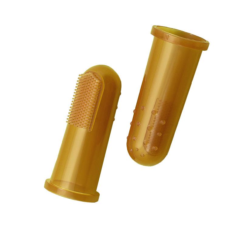 Mjuk Silikon Baby Finger Tandborste & Tungskrapa
