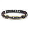 Mens Titanium Steel Geometric Bracelet With Magnetic Clasp Original Design Black Gold Tone FCM001