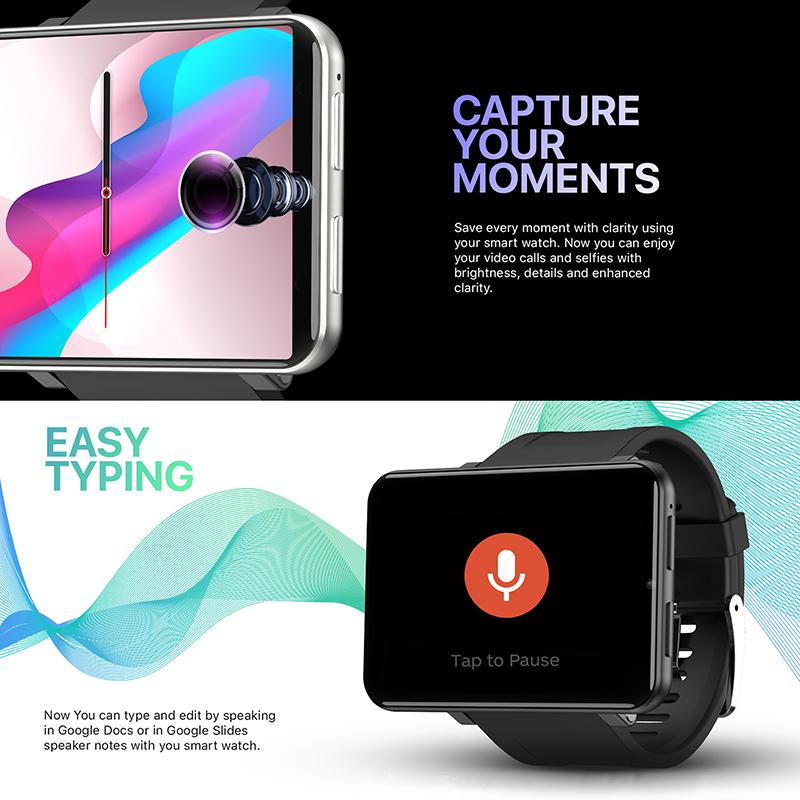 2.86inch Smart Watch Large Screen Android 4G Pluggable Card Phone GPS Smart 4G Watch Waterproof IP67 SIM Card Smartwatch