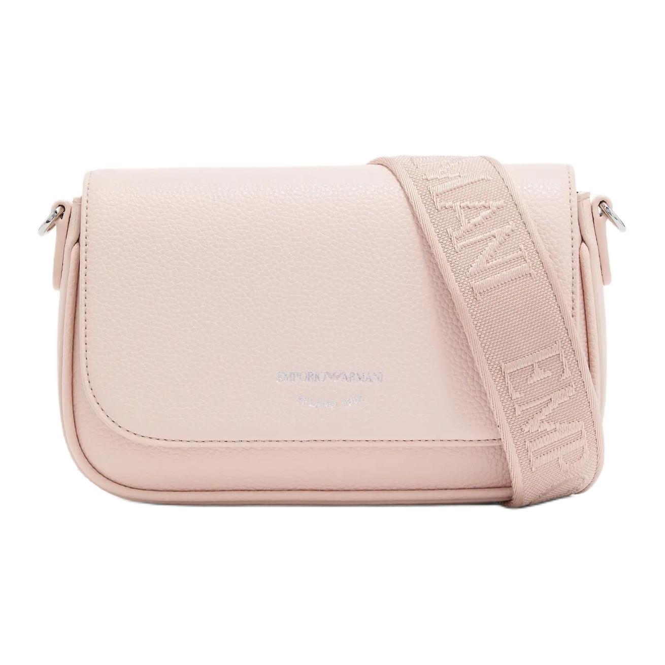 Emporio Armani Mini Shoulder Crossbody Bag With Silver Hardware And Printed Logo Women bags Light-Pink EW000538-AF12036-M1332 Basic Set (Bag+Dust Bag)