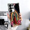 Virgen Mary Virgin De Guadalupe Plating Phone Case For Samsung Galaxy S24 S25 FE S26 Edge S23 Ultra S22 S21 Plus S20 Anti-Fall A