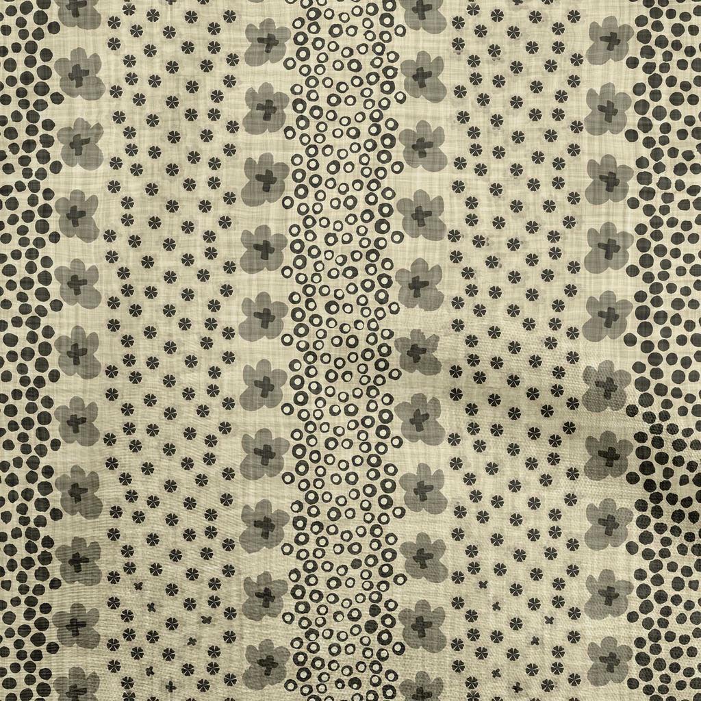 oneOone Cotton Flex Dark Olive Green Fabric Floral  Sewing Material Print Fabric By The Yard 40 Inch