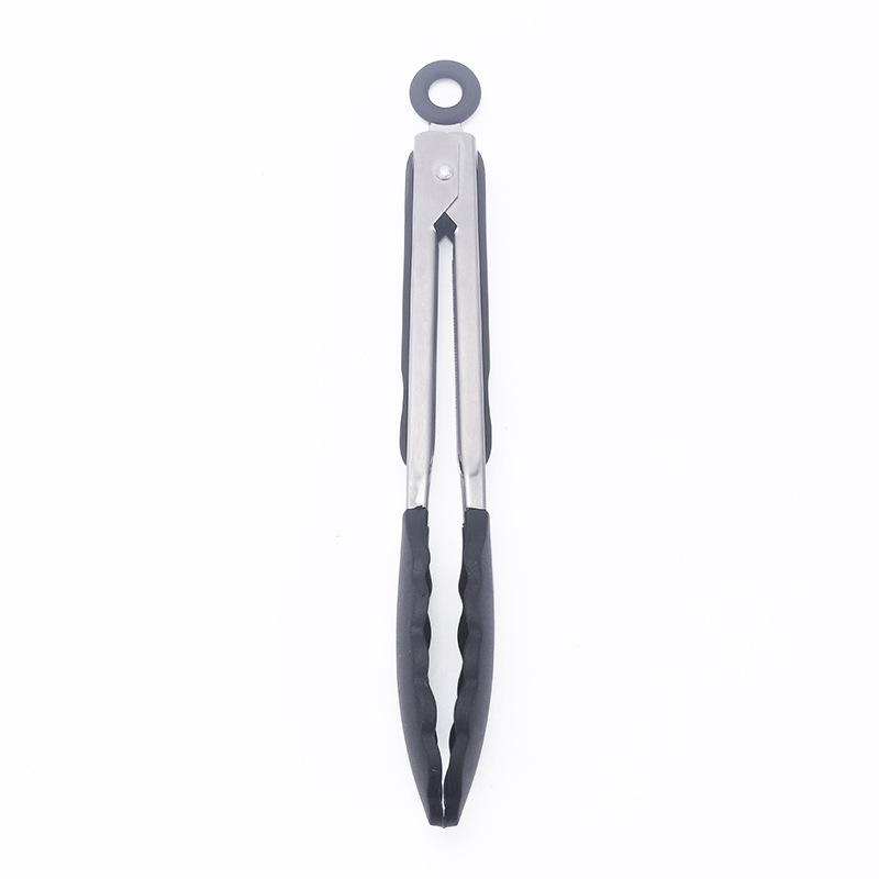 7", 9", 12" High-Temperature Silicone Non-Slip Bread & BBQ Grilling Tongs