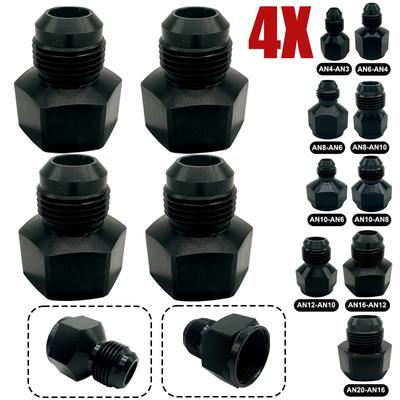 4XAluminum Reducer Expander Fitting Adapter Female To Male AN3 AN4 AN6 AN8 AN10 AN12 AN16 AN20 Oil Cooler Connector Hose Fitting