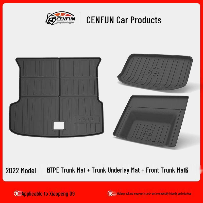 Xpeng G9 2024 Trunk Mat and Rear Seat Protector - TPE, Odorless, Eco-Friendly