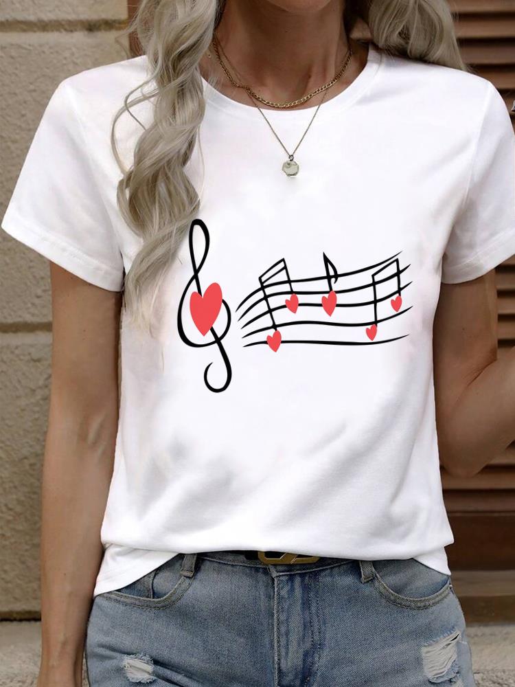 (Asian Size) Tee Top Women Fashion Female Clothing T Shirt Woman Print  butterfly floral trend 90s Short Sleeve Graphic T-shirts