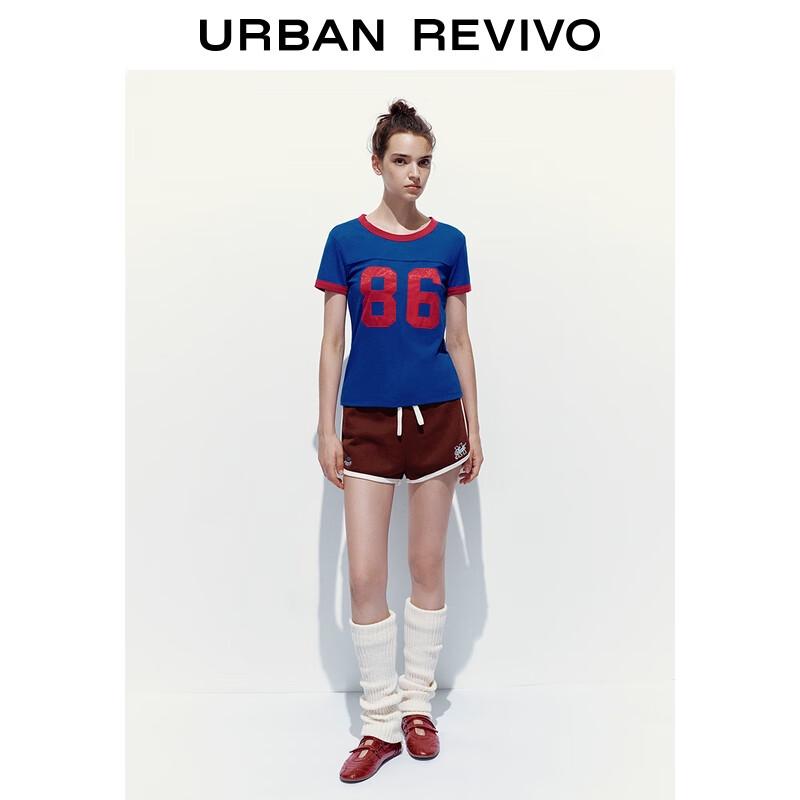 UR 2025 Women s Jersey Style Contrast Digital T-shirt M синий
