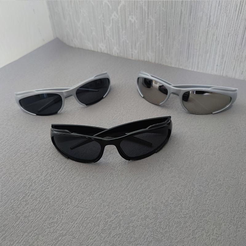 3pcs Women Sports Sunglasses Fashion Y2k Oval Sun Glasses For Men Designer Vintage Outdoor Cycling Goggle UV400 Mirror Eyewear