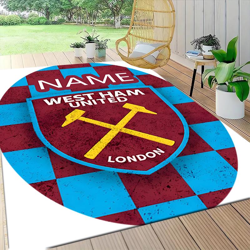 Custom Name Chelsea Heart London Crest Carpet Rug Customizable Soft Washable Anti-Slip Home Living Room Sofa Mats Personalized Rug. 0909238