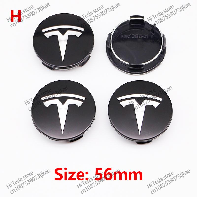 ALL1 56mm 4 Piece Wheel Tire Center Cap Logo for Tesla Original Hub Caps Model3 Model Y Model S X High Quality Auto Accessories