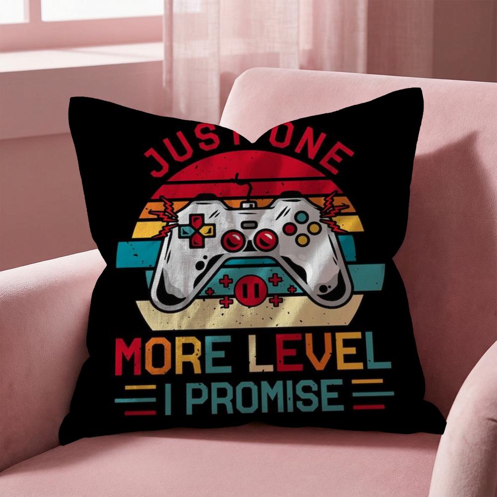 Colorful Graffiti Game Gamepad Cushion Cover Multi-Scene Pillow Cover for Home & Car - Reversible, Soft & Durable for Daily Use