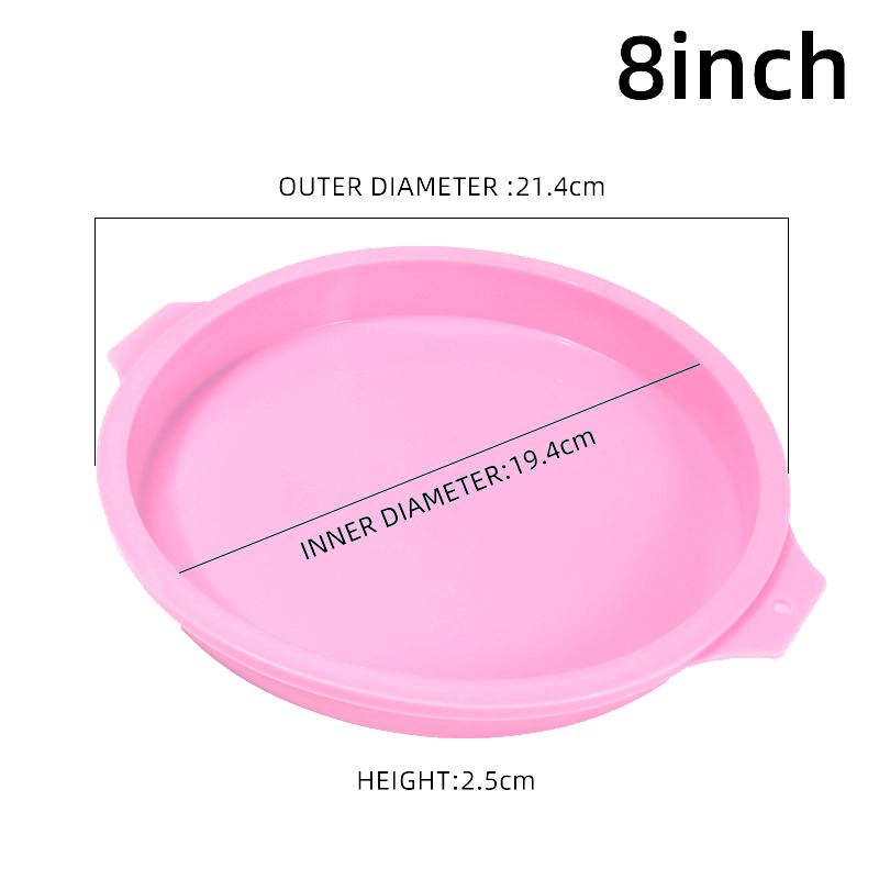 FAIS DU 4/6/8inch Round Cake Layer Mold Silicone Cake Pan NonStick Mousse Cheese Bakeware Mold for DIY Baking Rainbow Cake Tools