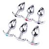 Metal G-Spot Butt Plug with Diamond Accents for Self-Pleasure