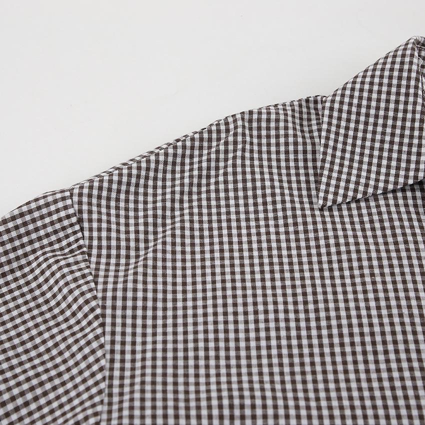 European American Plaid Cotton Women's Loose Fashion Shirt - Autumn/Winter 2024 Trend