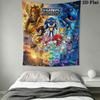 Hedgehog Sonic Thrust Wall Hanging Printed Fabric Blanket Decorative Tapestries for Bedroom Living Room Home Decor