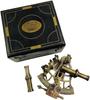 SÄLLSYNT NY Mässing Sextant Nautisk Mässing Sextant Fungerande Marin Vintage/Låda