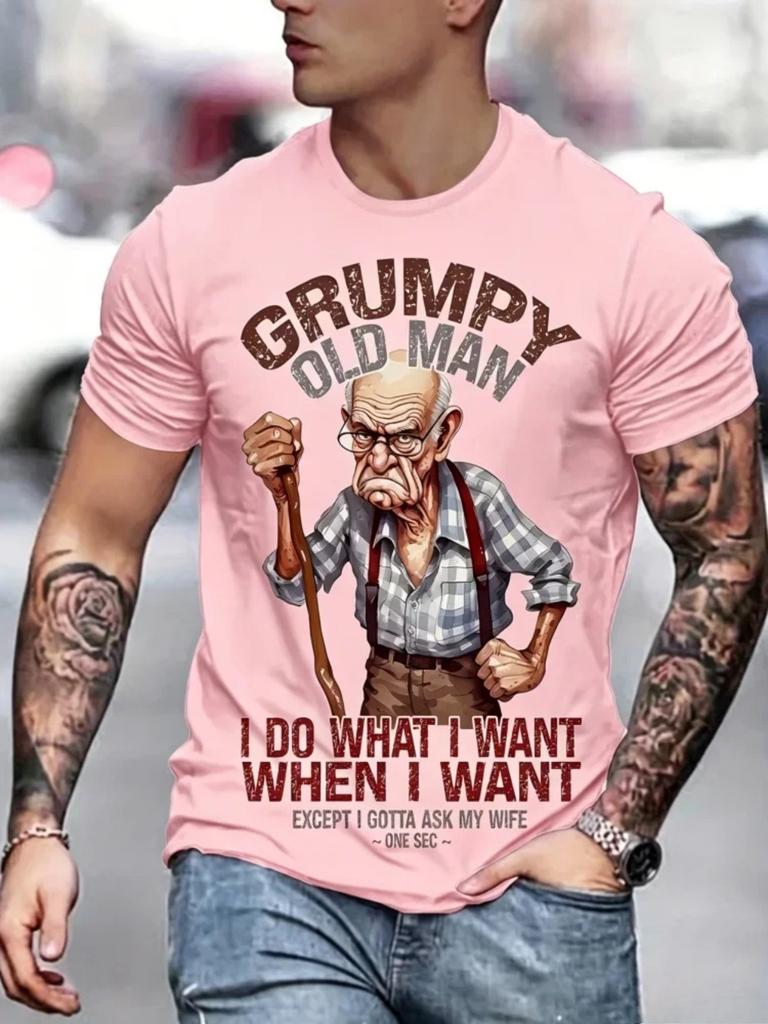 Retro Funny Irritable Old Unisex 3d Print Breath Quickdry Unisexs Plussize Tshirt Outdoor Leisure Street Y2k Parentchild Clothing