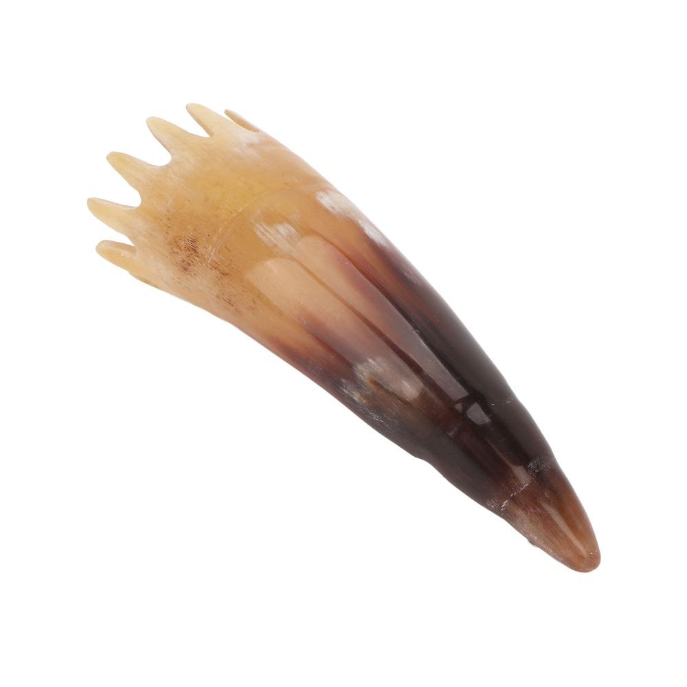 Buffalo Horn Horn Shape Hair Comb Ergonomic Handle Hair Scalp Massager  Home Use