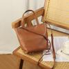 Johnature Large Capacity Lazy Style Simple Soft Cowhide Handbag Genuine Leather Tote Bag Versatile Shoulder Bag