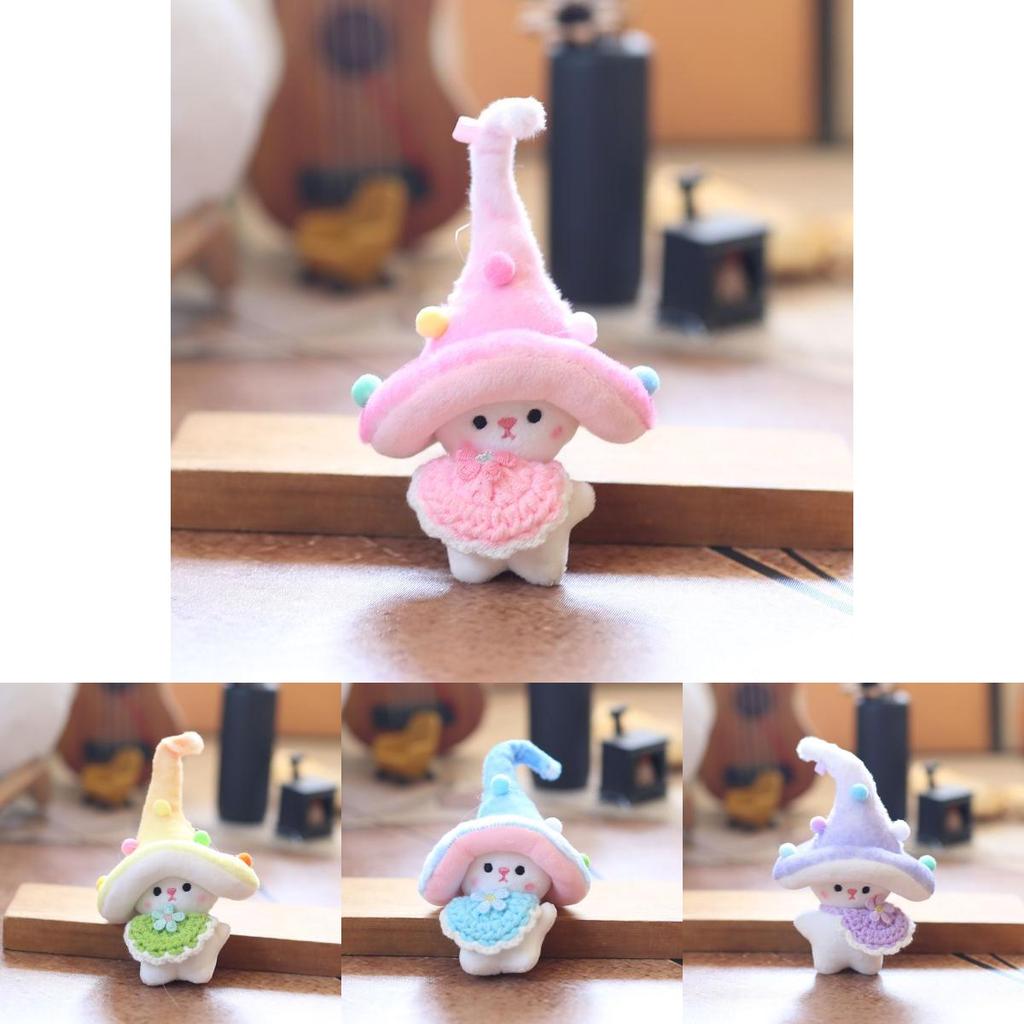 Mushroom Sprite Plush Keychain Pp Cotton Fill Super Soft Short Plush Stuffed Toy Gift