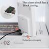 Digital Alarm Clock 3-Level Brightness Dimmable Led Electronic Wall Clock Temperature And Humidity Display Table Clock