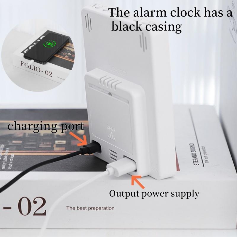 Digital Alarm Clock 3-Level Brightness Dimmable Led Electronic Wall Clock Temperature And Humidity Display Table Clock