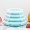 Microwave-Safe Foldable Silicone Lunch Box - High-Temp Resistant, Portable & Fresh-Keeping