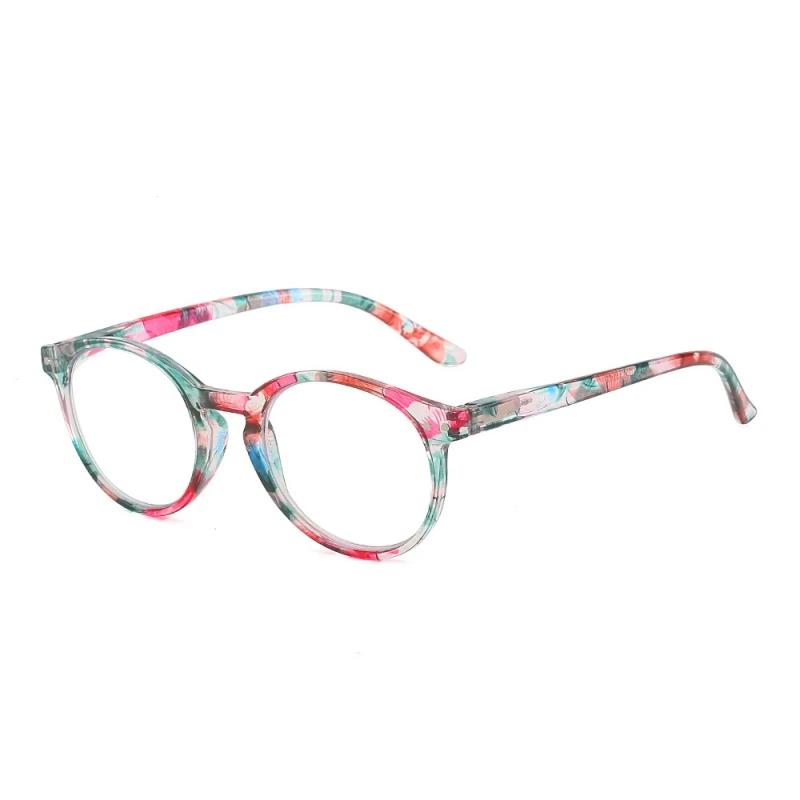 

Large Frame Round Reading Glasses High-Definition Flower Spring Women Presbyopia Glasses Middle-Aged And Elderly Glasses 1.0
