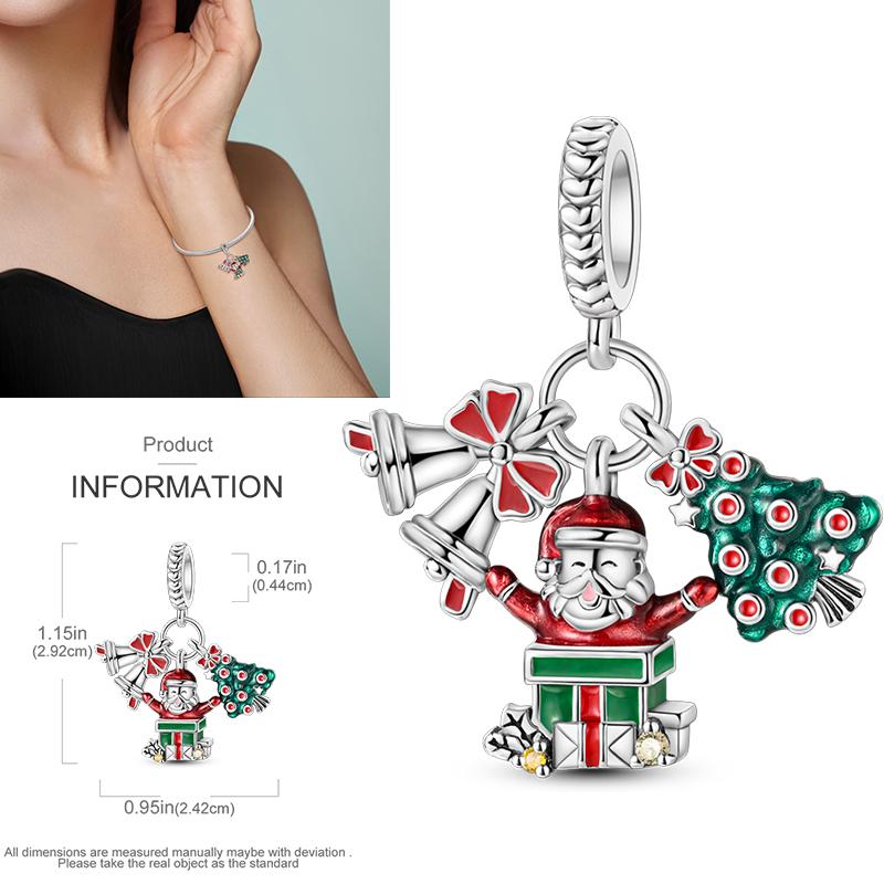 Neuer 925er Silber Kaktus Kleeblatt Anhänger Frühlingsgrüne Serie Perlenanhänger Für Original Perlenarmband DIY Schmuck