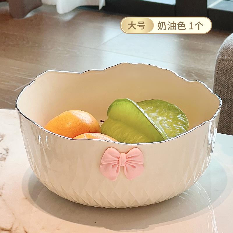 Fruit Plate Household Living Room Coffee Table Dried Fruit Snack Plate Light Luxury High-End Candy Plate Fruit Basin