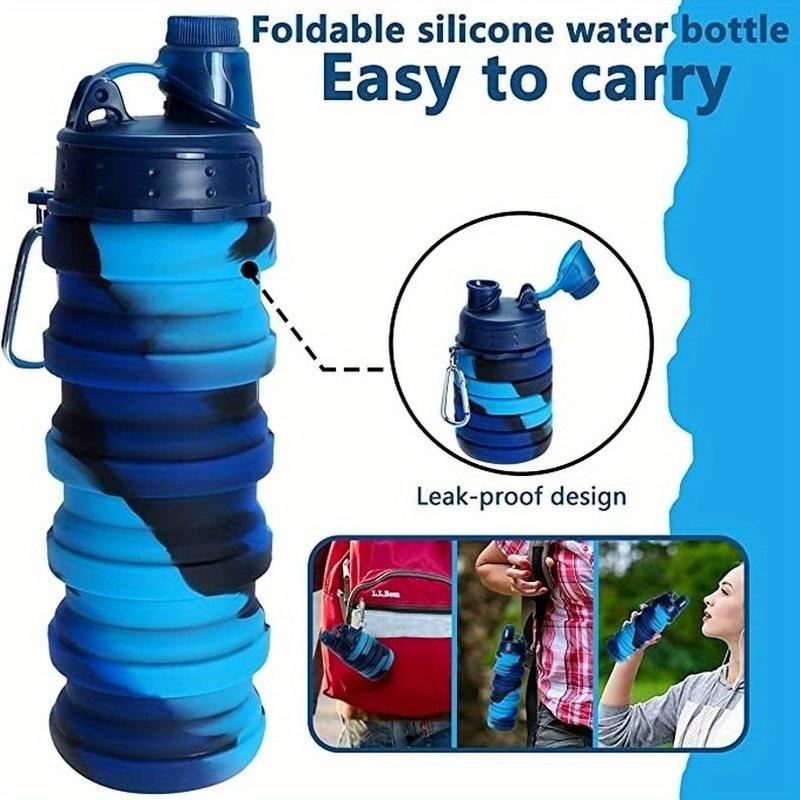 Skládací láhve na vodu pro cestování Opakovaně použitelné skládací láhve na vodu pro venkovní kempování v posilovně (Dvě barvy)