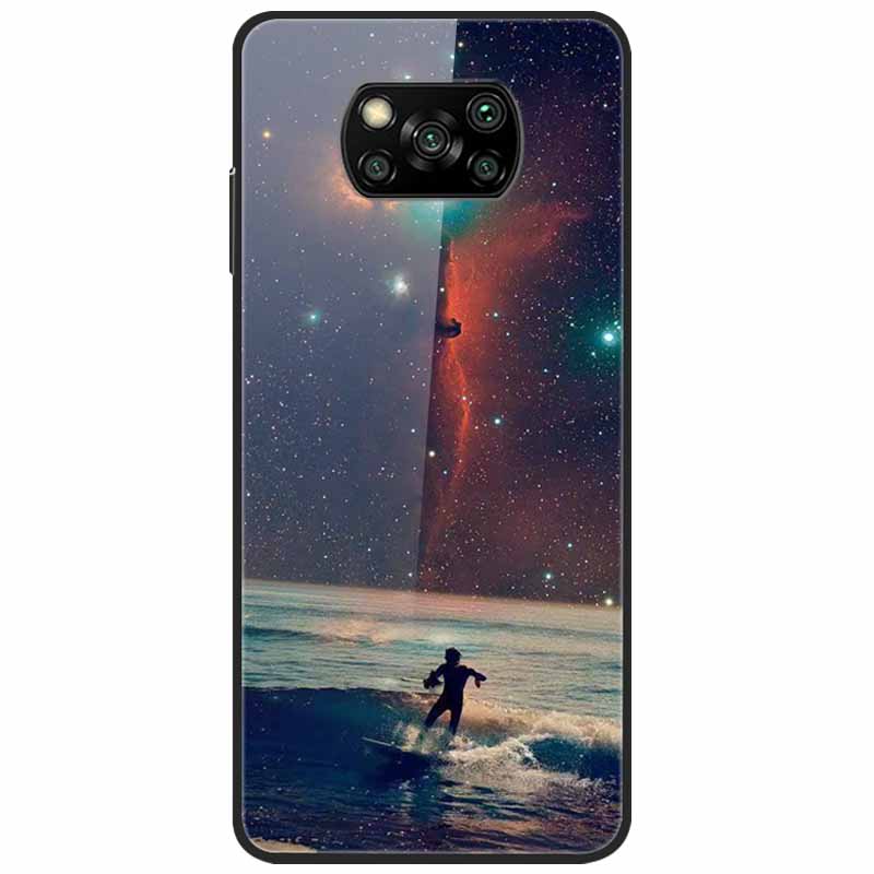 Etui na Poco X3 Pro Modne Urocze Szkło Hartowane Luksusowe Pokrowce Coque dla Xiaomi Poco X3 NFC Etui PocoX3 X 3 Zderzak Ochronny