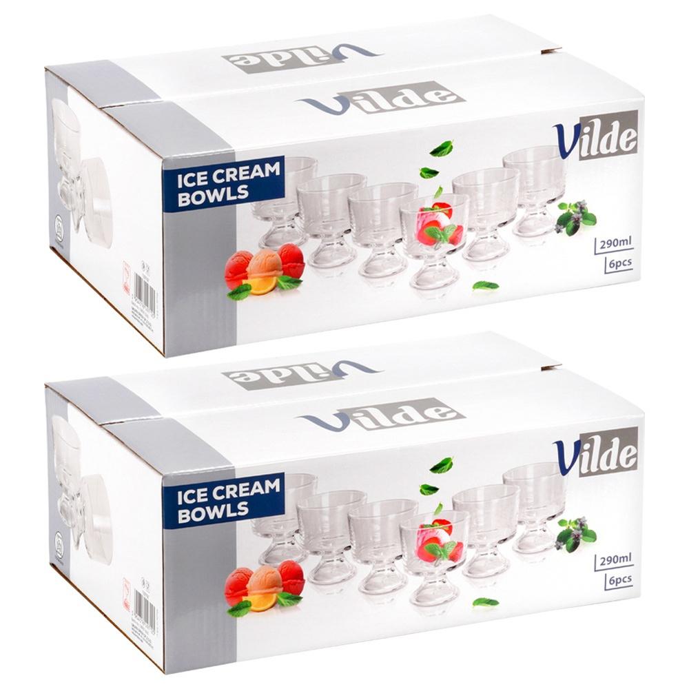 Glass Ice Cream Cups 290 Ml 12 Pcs.