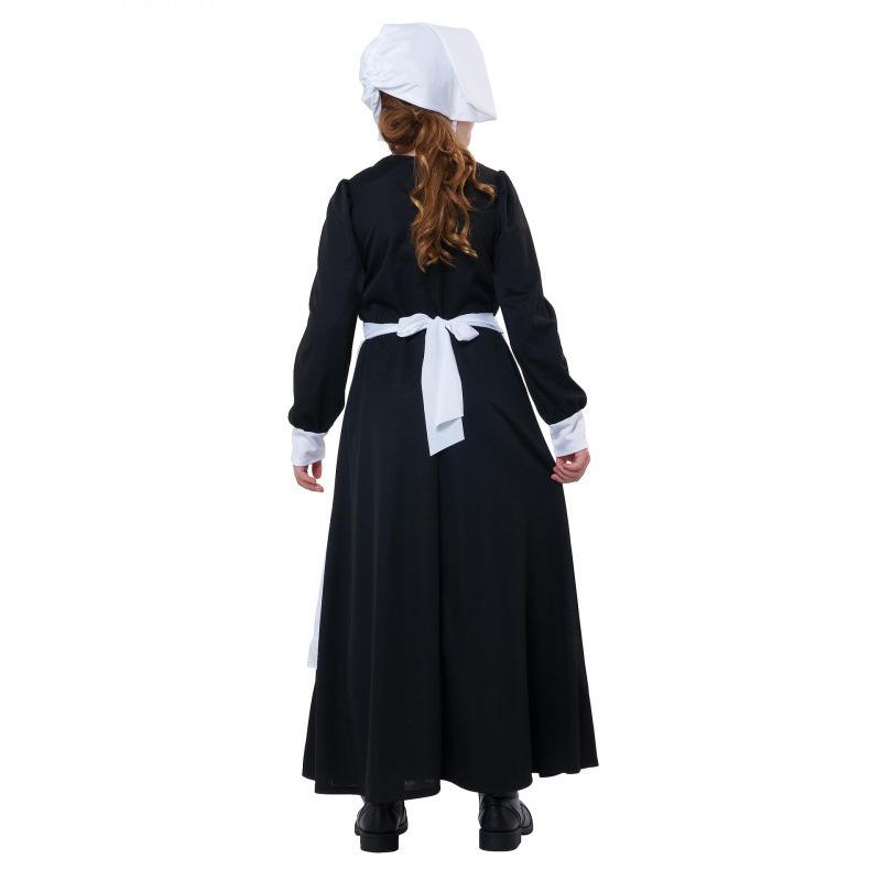 New Children's Halloween Maid Dress Up Medieval Maid Headscarf, Collar, Apron Three-piece Set