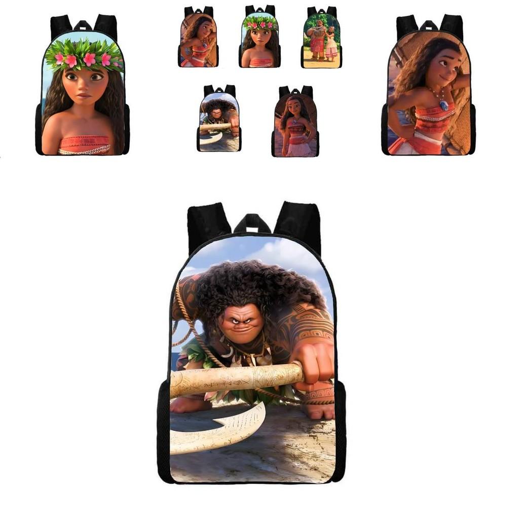 Moana Ocean Theme School Backpack With Waterproof Oxford Fabric For Elementary Students