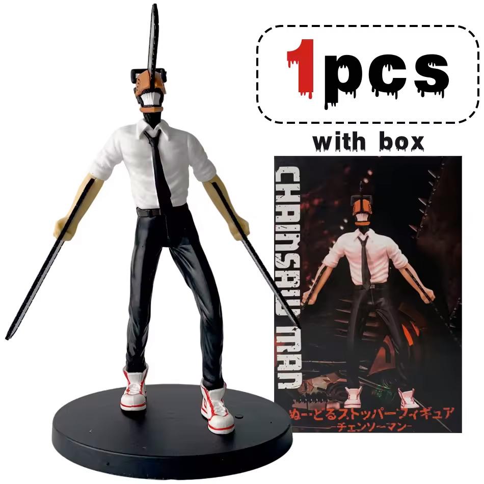 Original Chainsaw Man Anime Model Denji Action Figure PVC Chainsaw Man Noodle Stopper Figurine Adult Set Model Toy