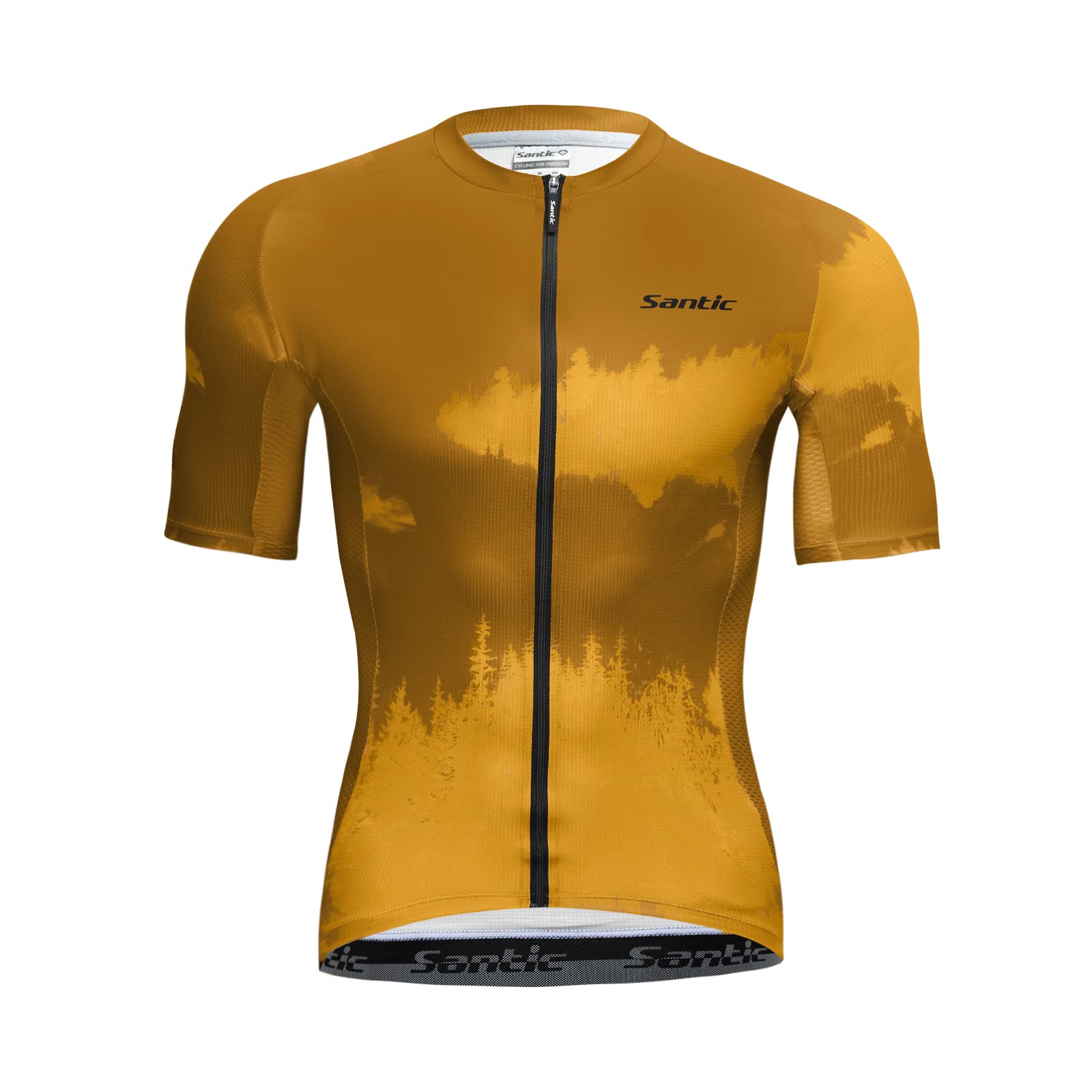

Мужская велосипедная джерси с коротким рукавом Santic, дышащая, влагоотводящая, быстросохнущая, защита от УФ-лучей